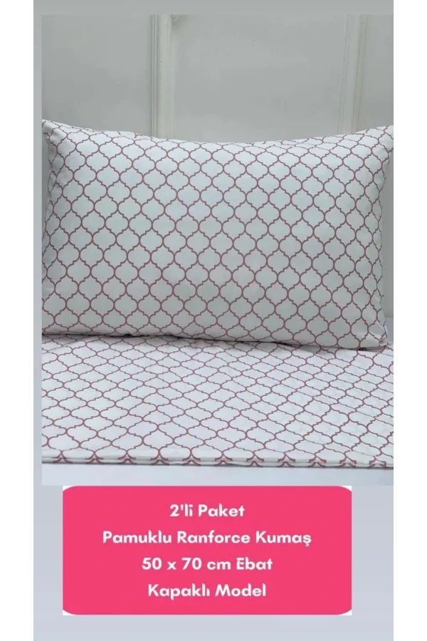 NİVEMESHOME ROSENBLÜTEN GEOMETRISCHES MUSTER 2ER-PACK KISSENBEZUG MIT DECKEL 50X70