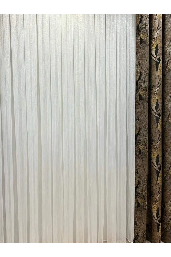 NİVEMESHOME SILBER GESTREIFTER 1/3 DICHT FALTROLLO TÜLLVORHANG APM