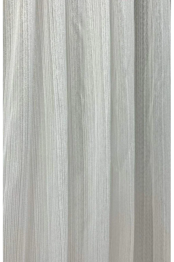 NİVEMESHOME SILBER GESTREIFTER 1/3 DICHT FALTROLLO TÜLLVORHANG APM