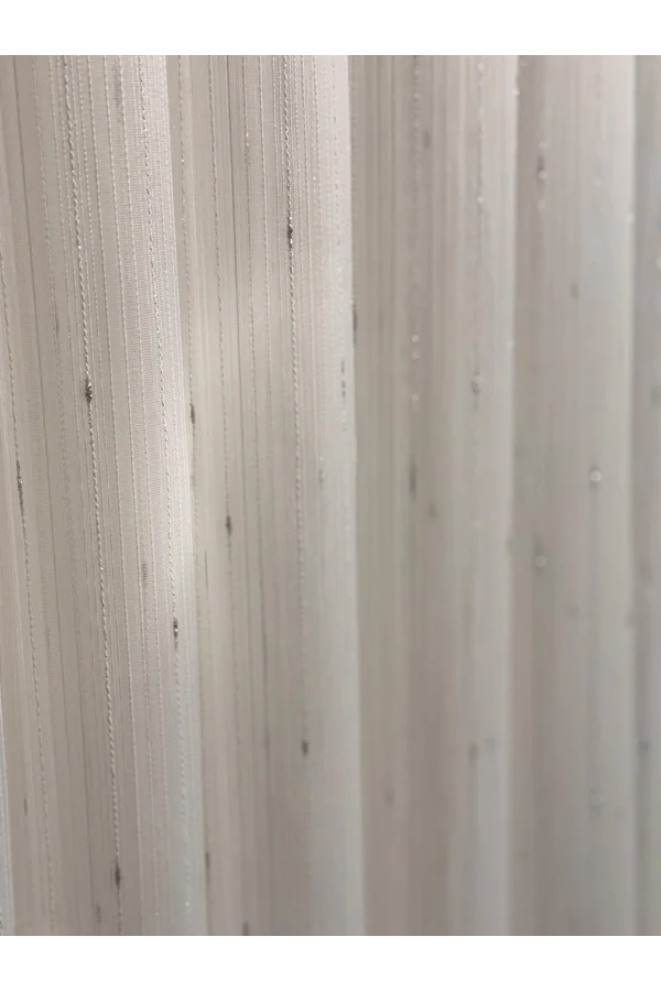 NİVEMESHOME SILBER DETAILLIERTE GEFALTETE TÜLLVORHANG