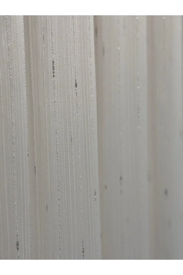 NİVEMESHOME SILBER DETAILLIERTE GEFALTETE TÜLLVORHANG