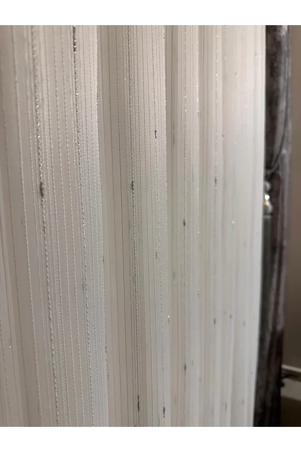 NİVEMESHOME SILBER DETAILLIERTE GEFALTETE TÜLLVORHANG