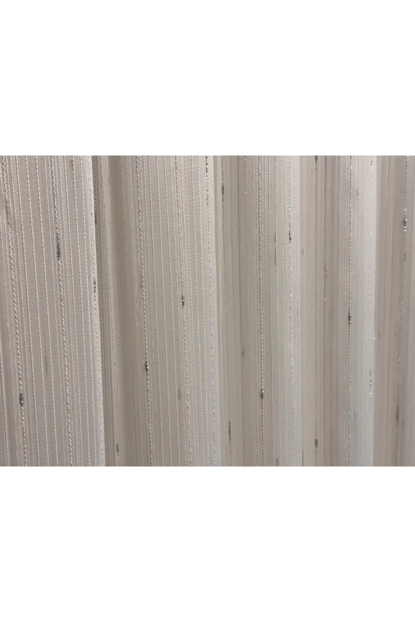 NİVEMESHOME SILBER DETAILLIERTE GEFALTETE TÜLLVORHANG