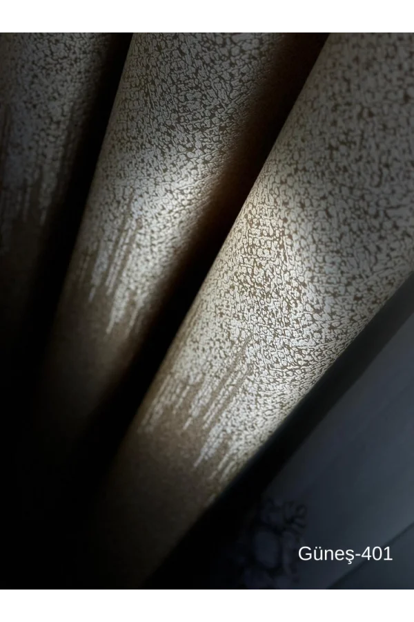 NİVEMESHOME GÜNEŞ FT632121 ALTIN V-401 1/3 SIK PİLELİ FON PERDE APM