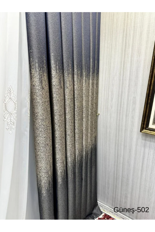 NİVEMESHOME GÜNEŞ FT632121 الأزرق الداكن V-502 1/3 الستائر الشبكية الكثيفة APM