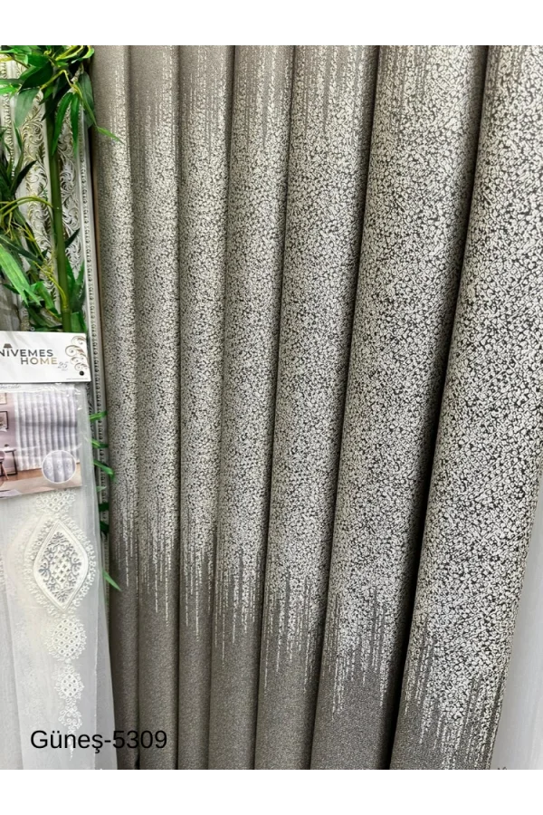 NİVEMESHOME SUN FT632121EARTH V-5309 1/3 DENSE PILE CURTAIN APM