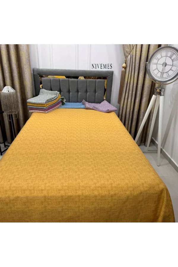 NİVEMESHOME HARDAL 160X230 TEK PİKE ÖRTÜSÜ TEK KİŞİLİK