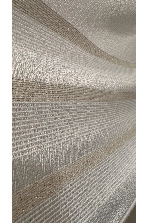 NİVEMESHOME HAVEN 3023 GOLD DETAYLI 1/2,5 SIK PİLELİ TÜL PERDE APM