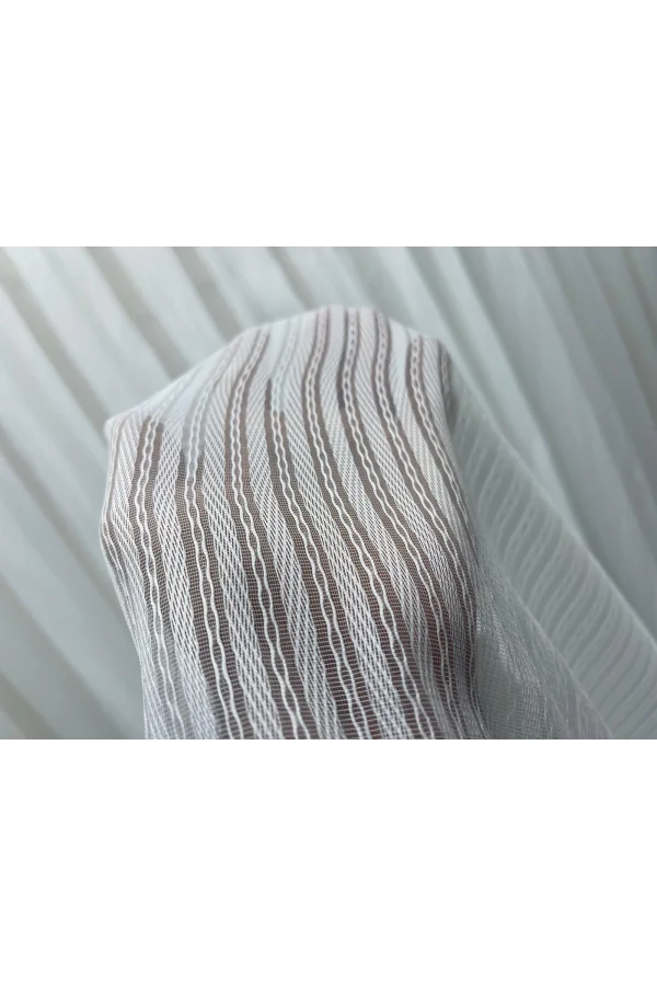 NİVEMESHOME HAYAL 15 ŞEFFAF EKRU TÜL PERDE 1/3 SIK PİLELİ TÜL PERDE