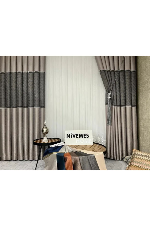 NİVEMESHOME HAYALLİFE Ozean V-5412 1/3 HOHE STEIFEN VORHANG