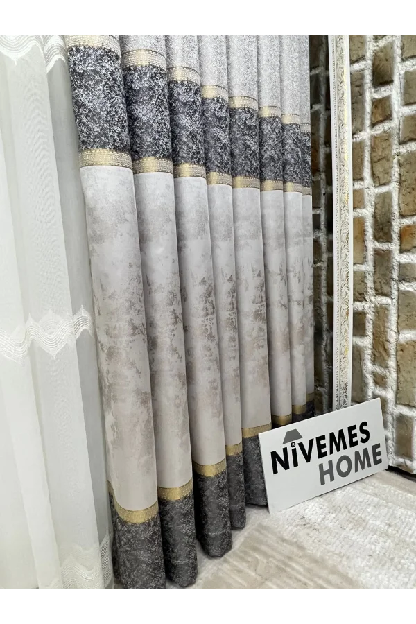 NİVEMESHOME HAYALLIFE PALMIRA V-2002 1/3 DICKES GESTAPELTES VORHANG