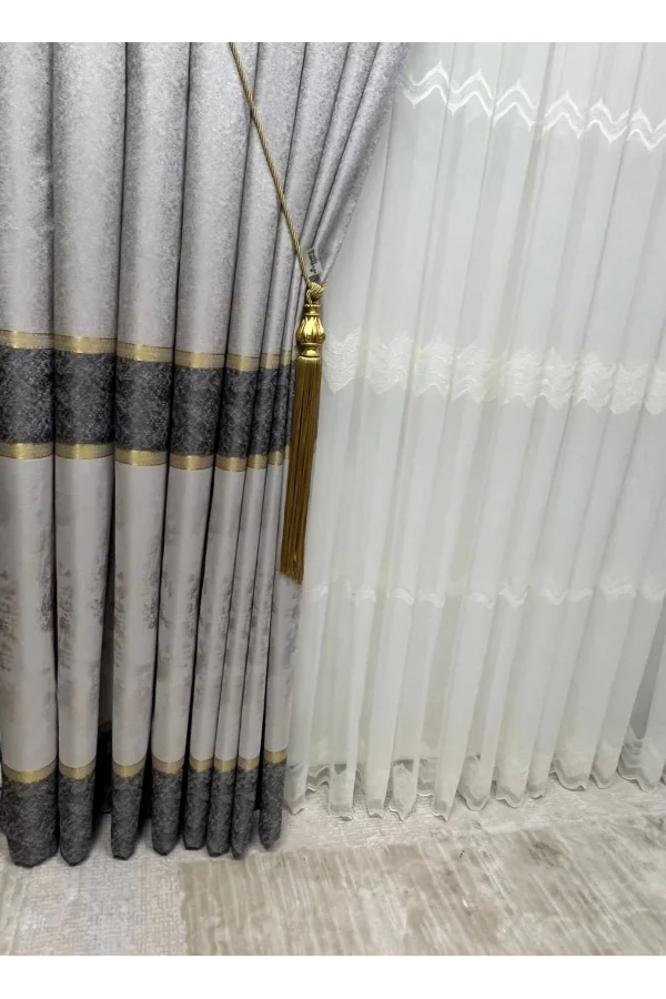 NİVEMESHOME HAYALLIFE PALMIRA V-2002 1/3 DICKES GESTAPELTES VORHANG