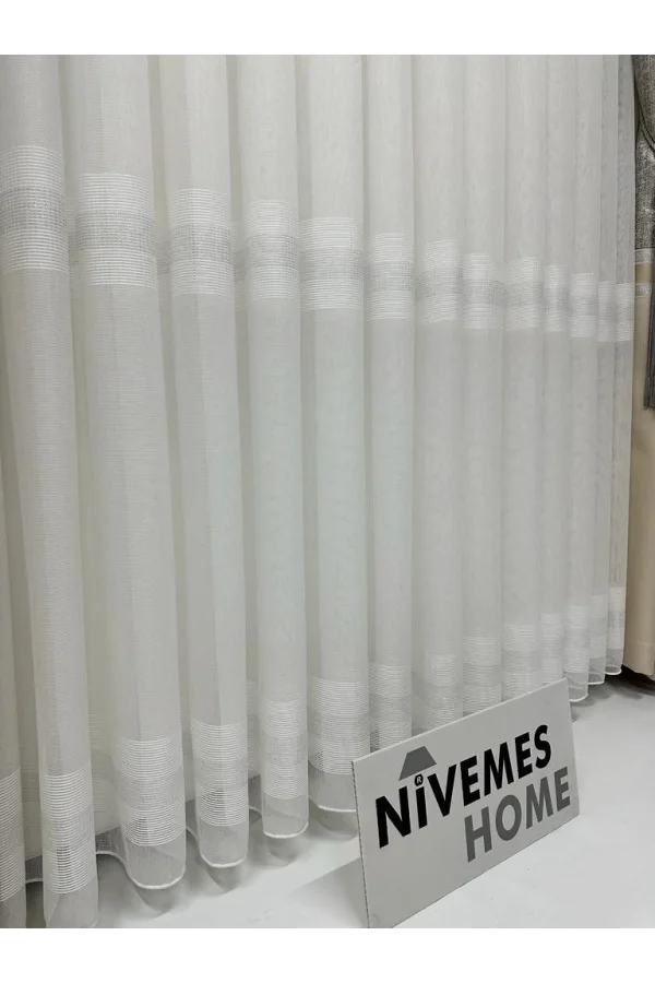 NİVEMESHOME HERCAİ HY019 PLISADO DE TUL PLATA 1/3 PMA