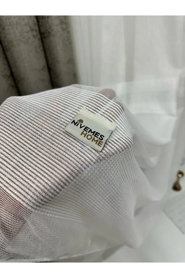 NİVEMESHOME HERCAİ HY019 PLISADO DE TUL PLATA 1/3 PMA