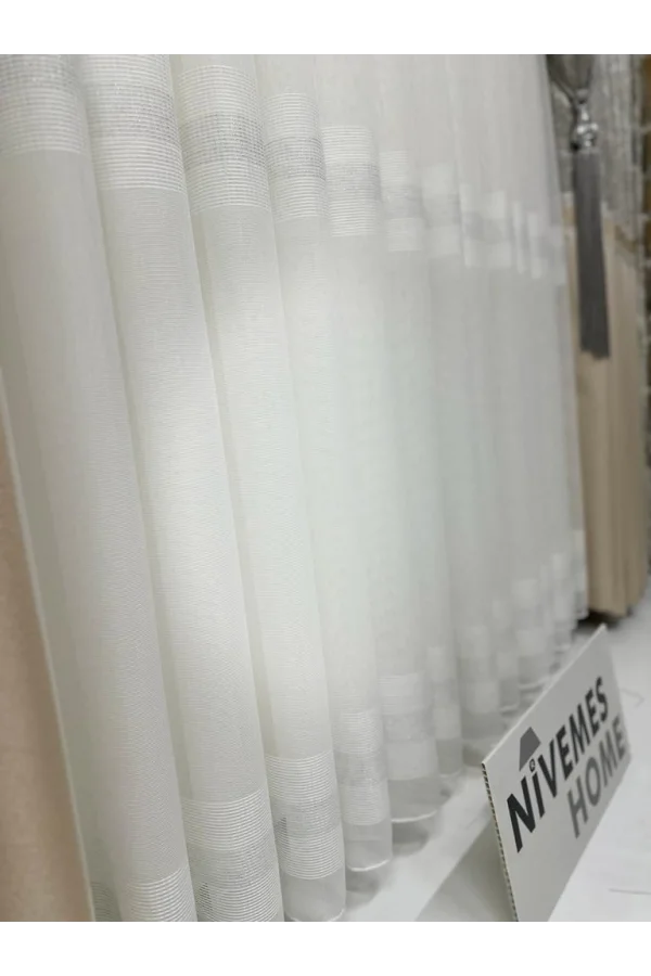 NİVEMESHOME HERCAİ HY019 PLISADO DE TUL PLATA 1/3 PMA