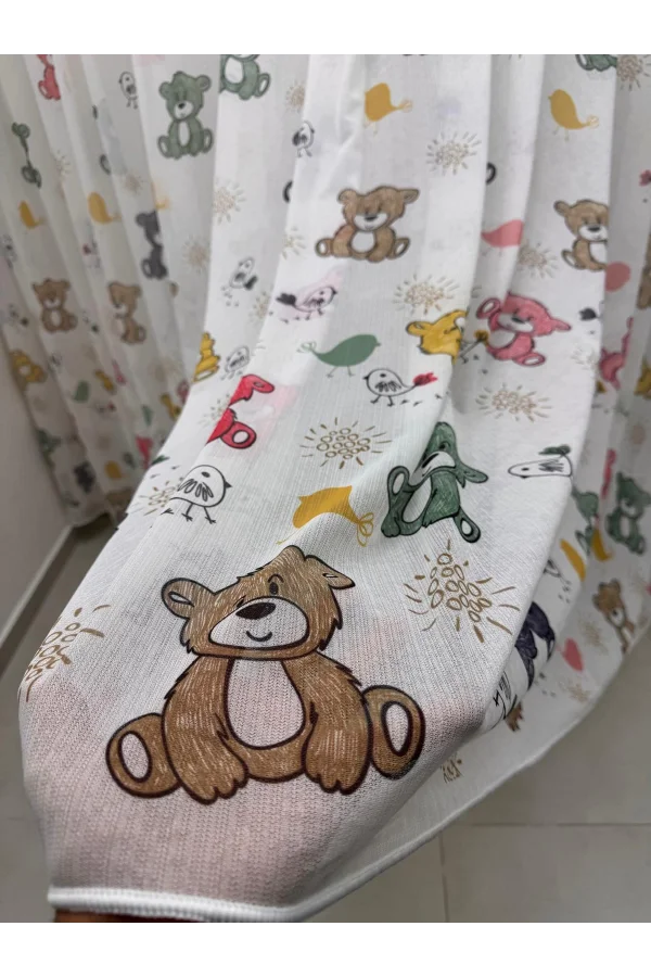 NİVEMESHOME HYL00009.801 ESTE BEAR KINDERZIMMER 1/2.5 AKKU TÜLLVORHANG ROSA APM