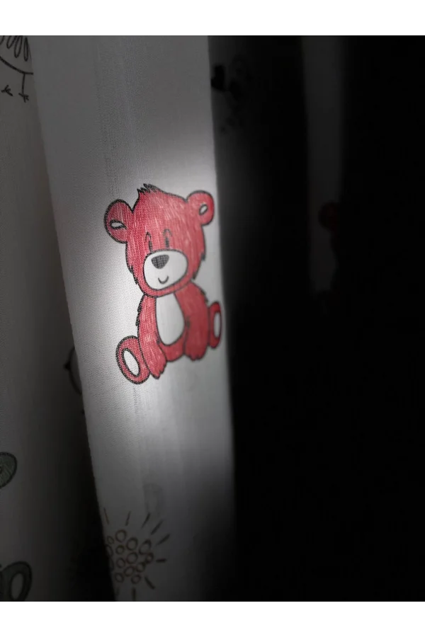 NİVEMESHOME HYL00009.801 ESTE BEAR KINDERZIMMER 1/2.5 AKKU TÜLLVORHANG ROSA APM