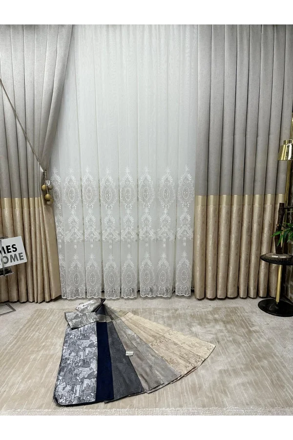 NİVEMESHOME İNCİ V-191 1/3 DİKLEŞTİRİLMİŞ PERDE KUMAŞI