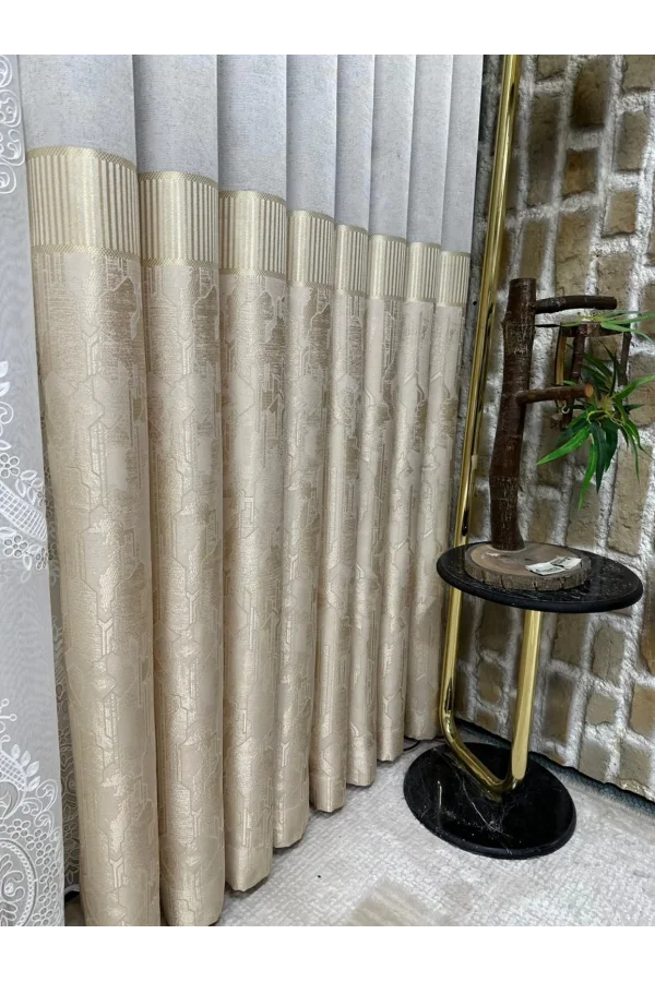 NİVEMESHOME İNCİ V-191 1/3 DİKLEŞTİRİLMİŞ PERDE KUMAŞI