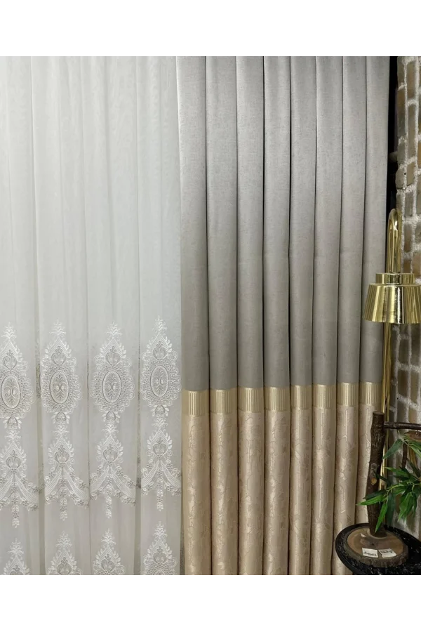 NİVEMESHOME İNCİ V-191 1/3 DİKLEŞTİRİLMİŞ PERDE KUMAŞI