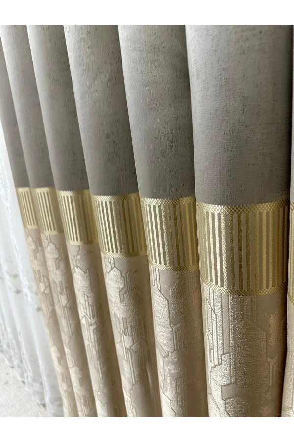 NİVEMESHOME İNCİ V-191 1/3 DİKLEŞTİRİLMİŞ PERDE KUMAŞI