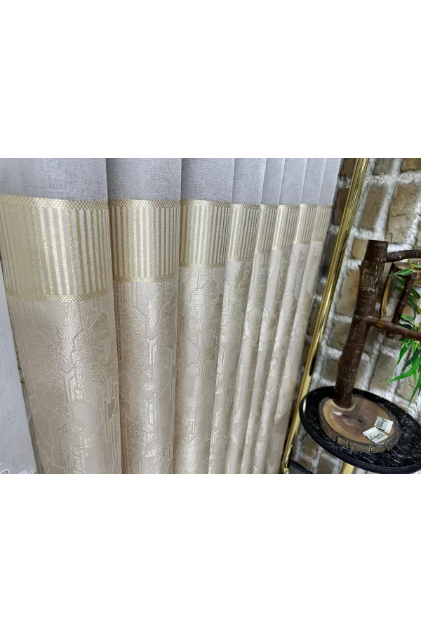 NİVEMESHOME İNCİ V-191 1/3 DİKLEŞTİRİLMİŞ PERDE KUMAŞI
