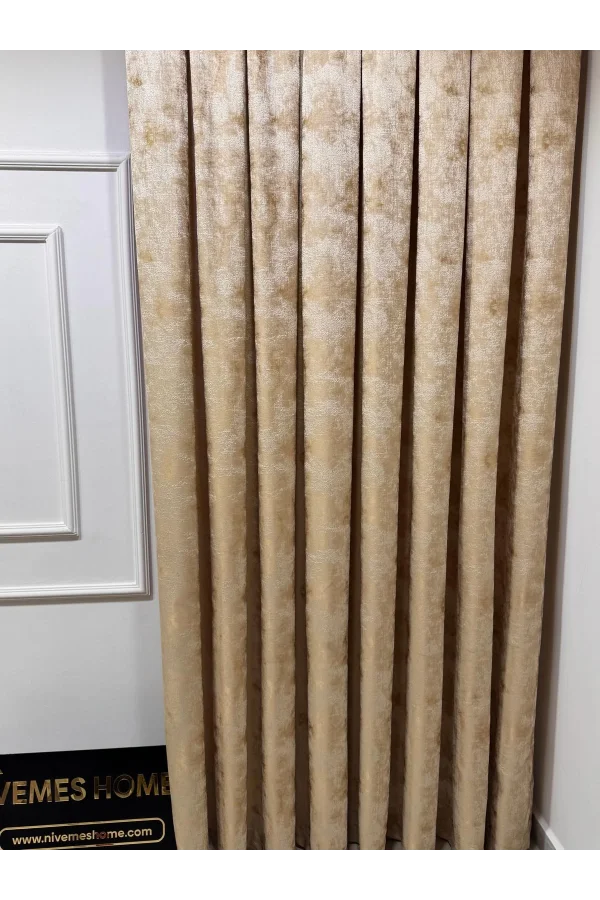 NİVEMESHOME ISTANBUL V-401 ЗОЛОТО 1/3 ЩЕЛКАЛЬНАЯ ТКАНАЯ ШТОРА APM