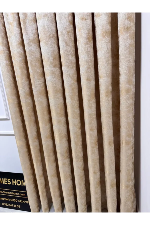 NİVEMESHOME ISTANBUL V-401 ЗОЛОТО 1/3 ЩЕЛКАЛЬНАЯ ТКАНАЯ ШТОРА APM