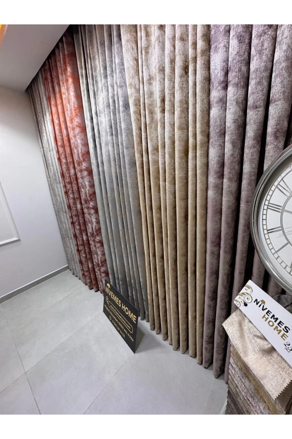 NİVEMESHOME ISTANBUL V-401 ЗОЛОТО 1/3 ЩЕЛКАЛЬНАЯ ТКАНАЯ ШТОРА APM