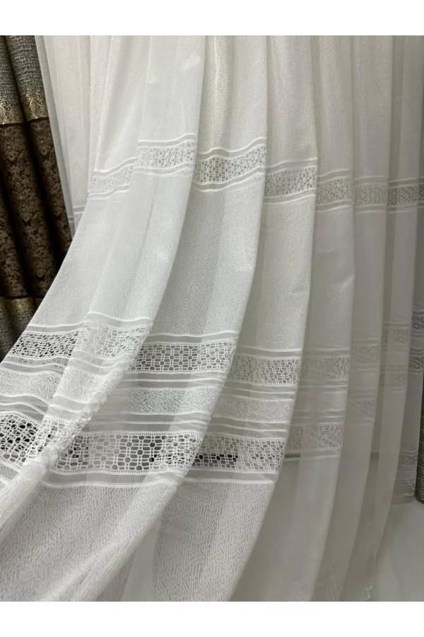 NİVEMESHOME JEWEL 1/3 SIK PİLELİ TÜL PERDE APM