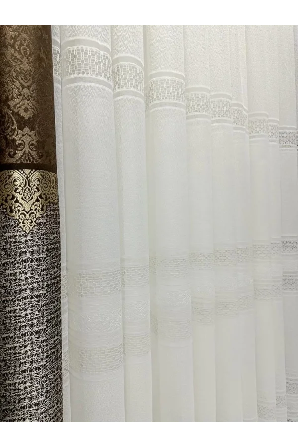 NİVEMESHOME JEWEL 1/3 SIK PİLELİ TÜL PERDE APM