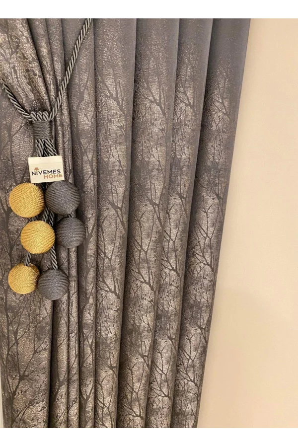 NİVEMESHOME JUNDA GRAU 1/3 DICK BÜNTEL VORHANG APM