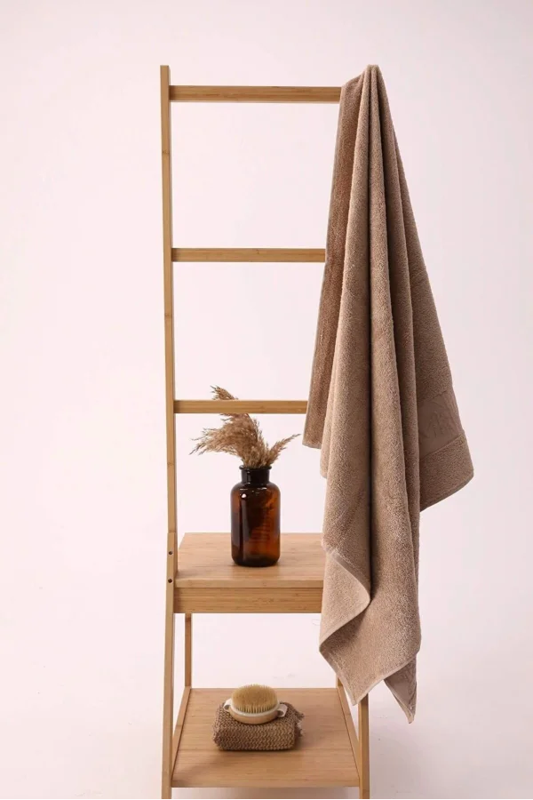 NİVEMESHOME KAHVE BAMBU BANYO HAVLUSU NURPAK