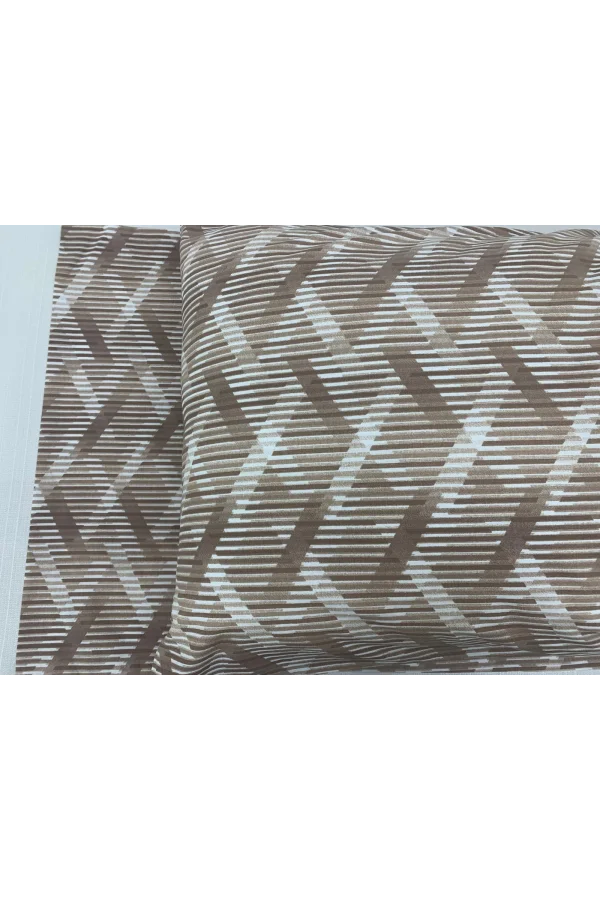 NİVEMESHOME الوسادة المزدوجة بنمط الخطوط البنية ذات الغطاء بقياس 50X70