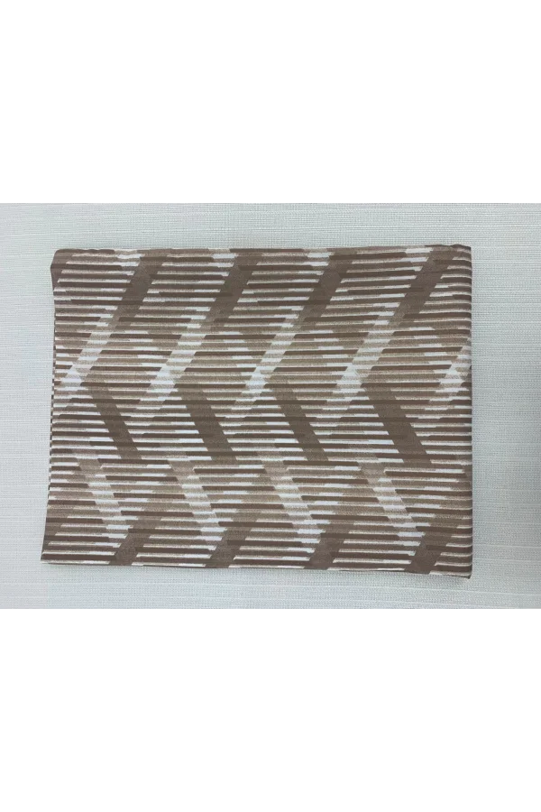 NİVEMESHOME الوسادة المزدوجة بنمط الخطوط البنية ذات الغطاء بقياس 50X70