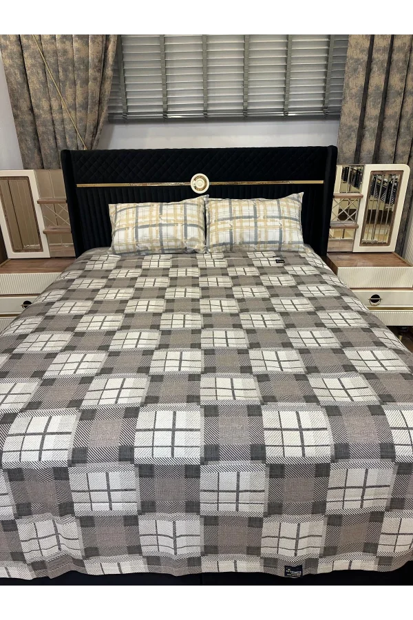 NIVEMESHOME COFFEE PATTERNED 160X230 SINGLE BEDSPREAD FOR ONE PERSON