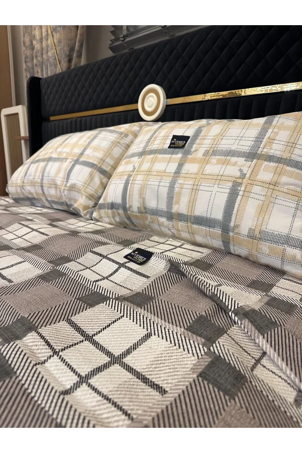 NIVEMESHOME COFFEE PATTERNED 160X230 SINGLE BEDSPREAD FOR ONE PERSON