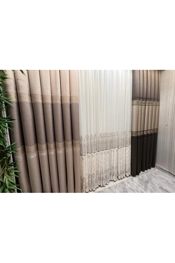 NİVEMESHOME KAMELYA SAMTIG ROSENBLÜTIG 1/2,5 DICHTER PLISSEESTOFF VOILE VORHANG APM