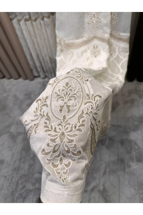 NİVEMESHOME كاميليا قماش فيلة بسمك 1/2.5 شبكة تول أبيض