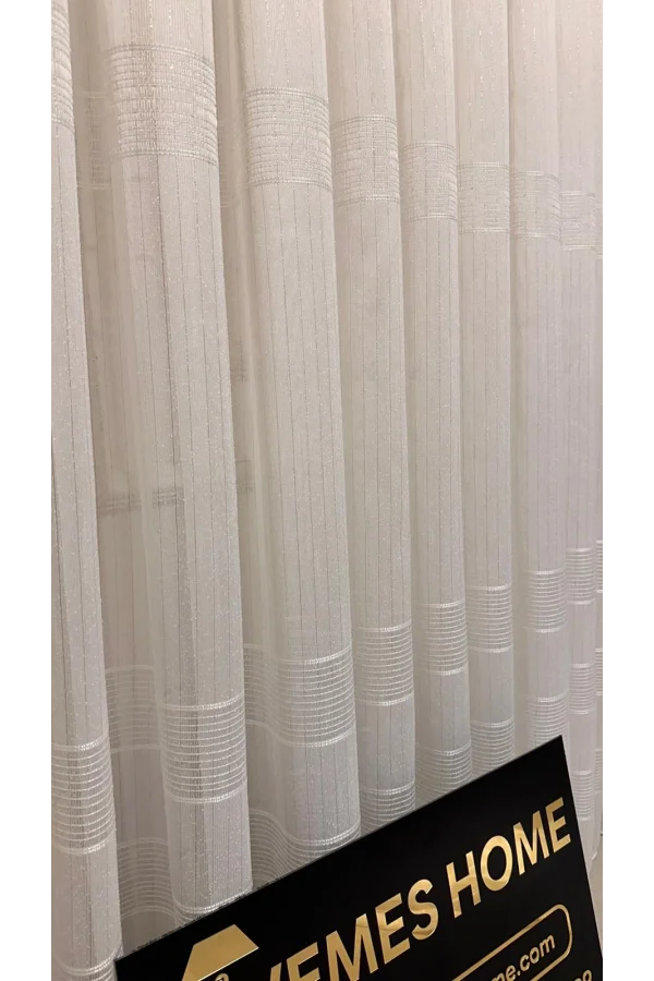 NİVEMESHOME KARAN GOLD 1/3 SIK PİLELİ TÜLL RANDEVO PERDE APM