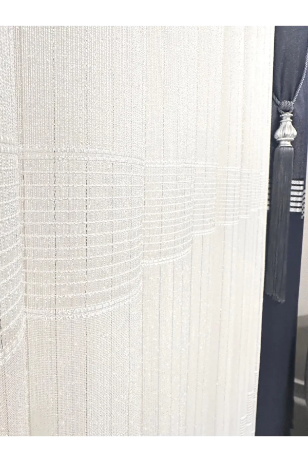 NİVEMESHOME KARAN SILBER 1/3 GEFALTETER TÜLL VORHANG APM