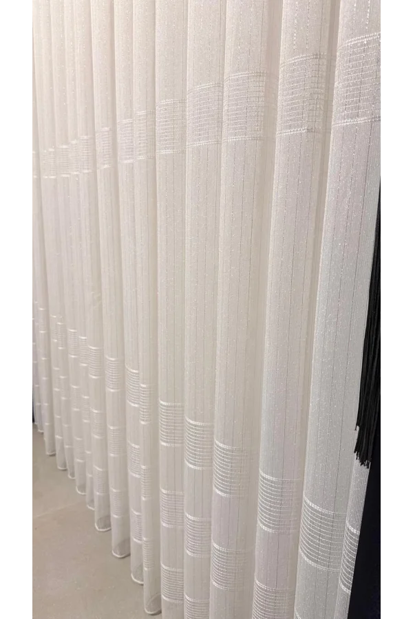 NİVEMESHOME KARAN SILBER 1/3 GEFALTETER TÜLL VORHANG APM