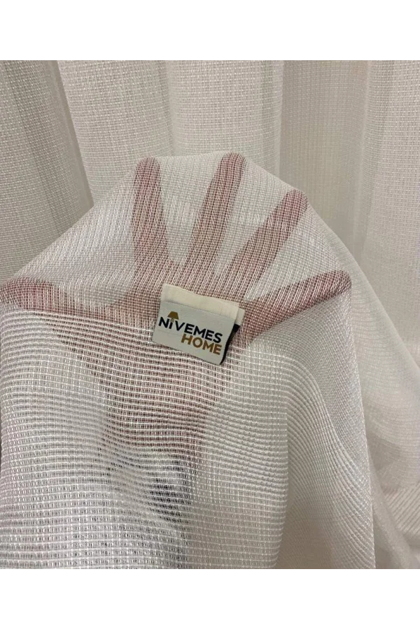 NİVEMESHOME KARE DESIGNS 1/3 DENSE PLEATED MODERN TÜL CURTAIN APM