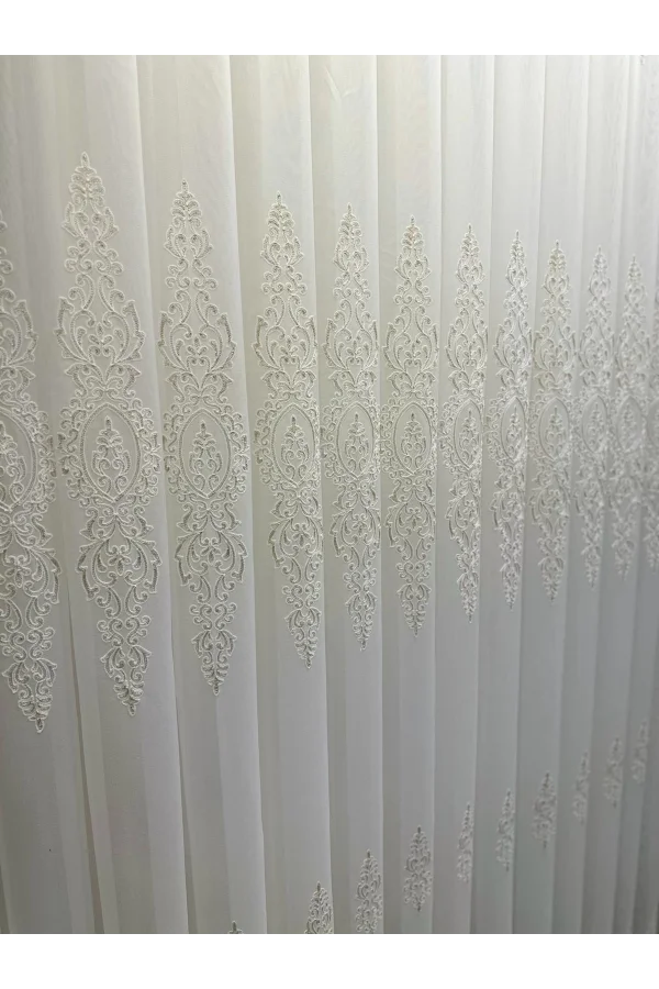 NİVEMESHOME KAREL GOLD DETAYLI 4529 1/3 SIK PİLELİ TÜL PERDE APM