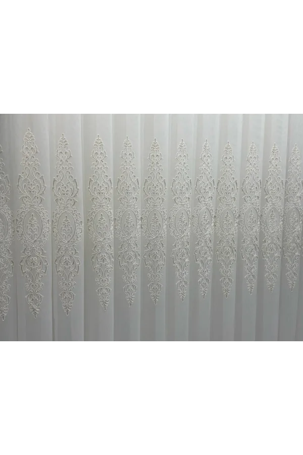 NİVEMESHOME KAREL GOLD DETAYLI 4529 1/3 SIK PİLELİ TÜL PERDE APM