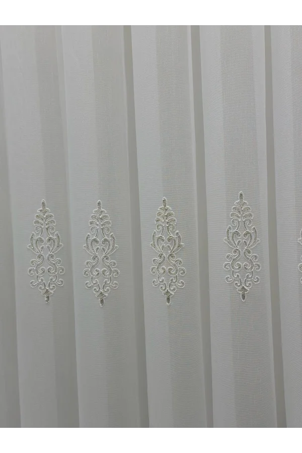 NİVEMESHOME KAREL GOLD DETAYLI 4529 1/3 SIK PİLELİ TÜL PERDE APM