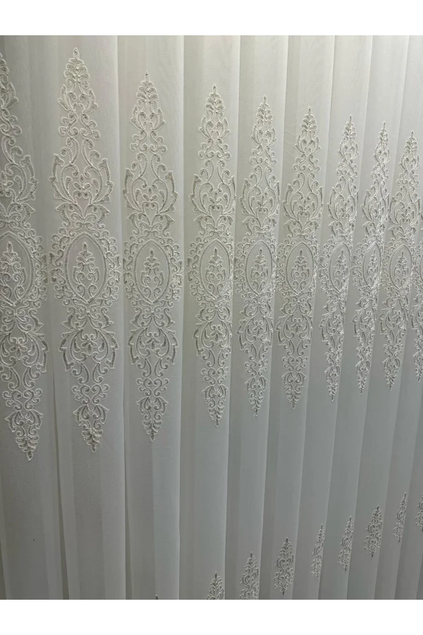 NİVEMESHOME KAREL GOLD DETAYLI 4529 1/3 SIK PİLELİ TÜL PERDE APM