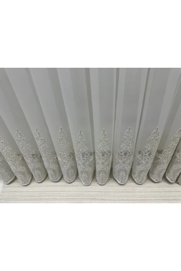 NİVEMESHOME KAREL GOLD DETAYLI 4529 1/3 SIK PİLELİ TÜL PERDE APM