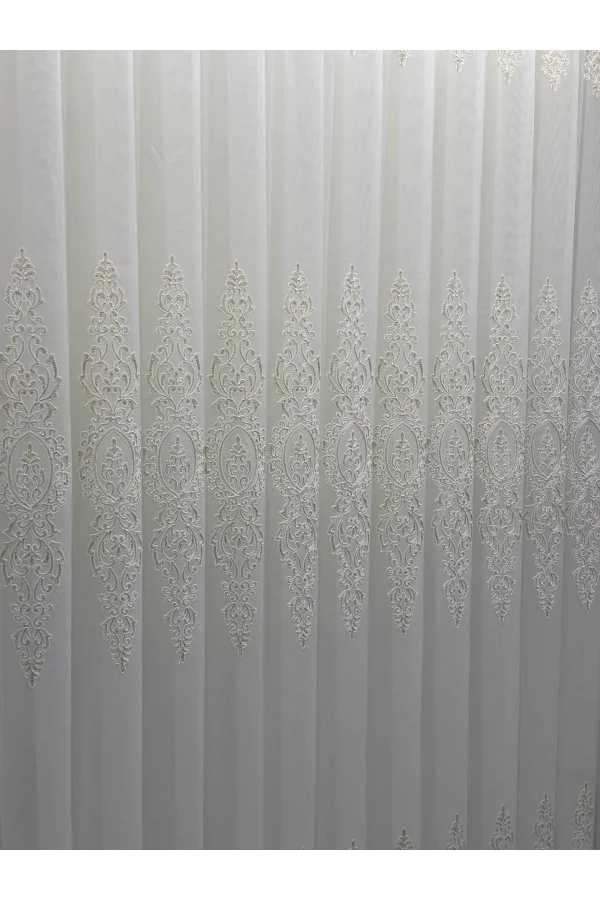 NİVEMESHOME KAREL GOLD DETAYLI 4529 1/3 SIK PİLELİ TÜL PERDE APM