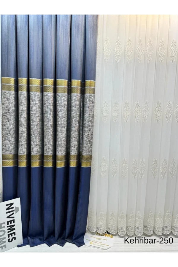 NİVEMESHOME BERNSTEIN FT614162 DUNKELBLAU V-250 1/3 DICHTE PILZIGE SCHATTENBANDBAPE